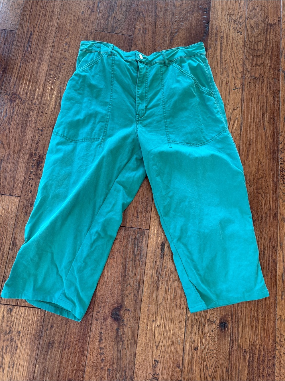 Pilcro Teal Cropped Capri Pants